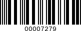 Barcode Image 00007279