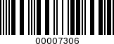 Barcode Image 00007306