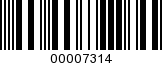 Barcode Image 00007314