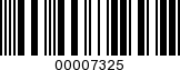 Barcode Image 00007325