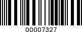 Barcode Image 00007327