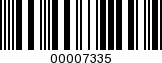 Barcode Image 00007335