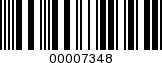 Barcode Image 00007348