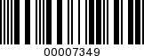 Barcode Image 00007349