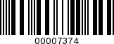 Barcode Image 00007374