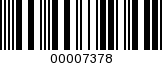 Barcode Image 00007378