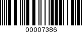 Barcode Image 00007386