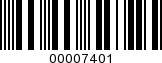 Barcode Image 00007401