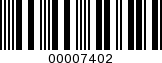 Barcode Image 00007402