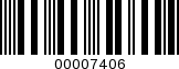 Barcode Image 00007406