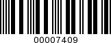 Barcode Image 00007409