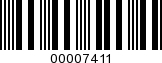 Barcode Image 00007411