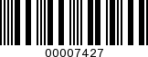 Barcode Image 00007427