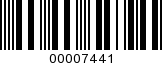 Barcode Image 00007441