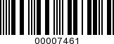 Barcode Image 00007461