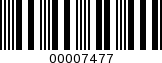 Barcode Image 00007477