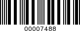 Barcode Image 00007488