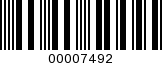 Barcode Image 00007492