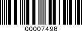 Barcode Image 00007498