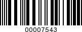 Barcode Image 00007543