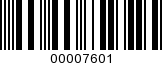 Barcode Image 00007601