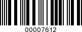 Barcode Image 00007612