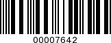 Barcode Image 00007642