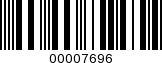 Barcode Image 00007696