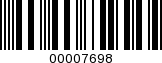 Barcode Image 00007698
