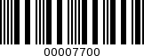 Barcode Image 00007700