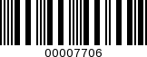 Barcode Image 00007706