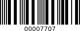 Barcode Image 00007707