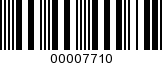Barcode Image 00007710