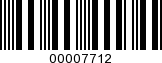 Barcode Image 00007712
