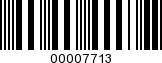 Barcode Image 00007713
