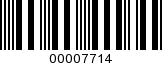 Barcode Image 00007714