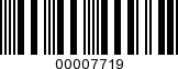 Barcode Image 00007719