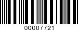 Barcode Image 00007721