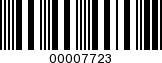 Barcode Image 00007723