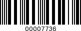 Barcode Image 00007736