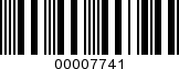 Barcode Image 00007741