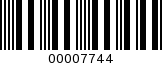 Barcode Image 00007744