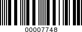 Barcode Image 00007748