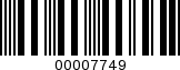 Barcode Image 00007749