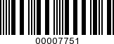 Barcode Image 00007751