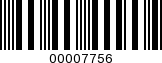 Barcode Image 00007756