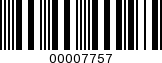 Barcode Image 00007757
