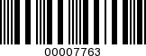Barcode Image 00007763