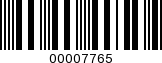 Barcode Image 00007765