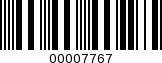 Barcode Image 00007767